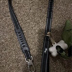 Comfort Grip Reflective Dog Leash in Black